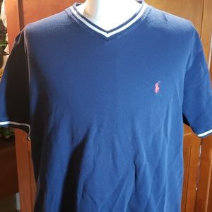 Polo , Ralph Lauren V neck short sleeve shirt.